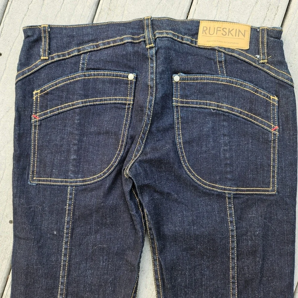Rufskin Matchstick Slim-Fit Straight Indigo Button Fly Jeans Mens Size 30 USA